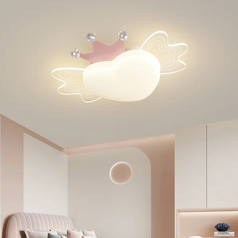 Plafonnier LED Avion Cœur Nordique - Protection des Yeux