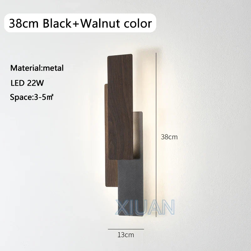 Applique murale Smart en bois de noyer