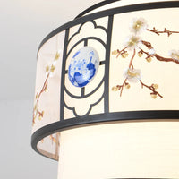 Lustre rétro rond pour restaurant chinois : Lampe suspendue créative de la nouvelle collection orientale