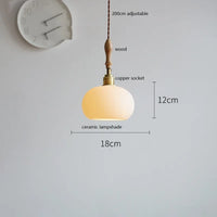Suspension céramique fleur LED nordique moderne