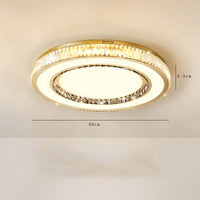 Lustre de Luxe Moderne en Verre de Cristal LED Rond - Collection Prestige