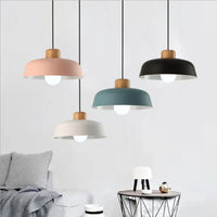 Suspension Luminaire LED Nordik Bois Abat-jour Aluminium - Déco Chic