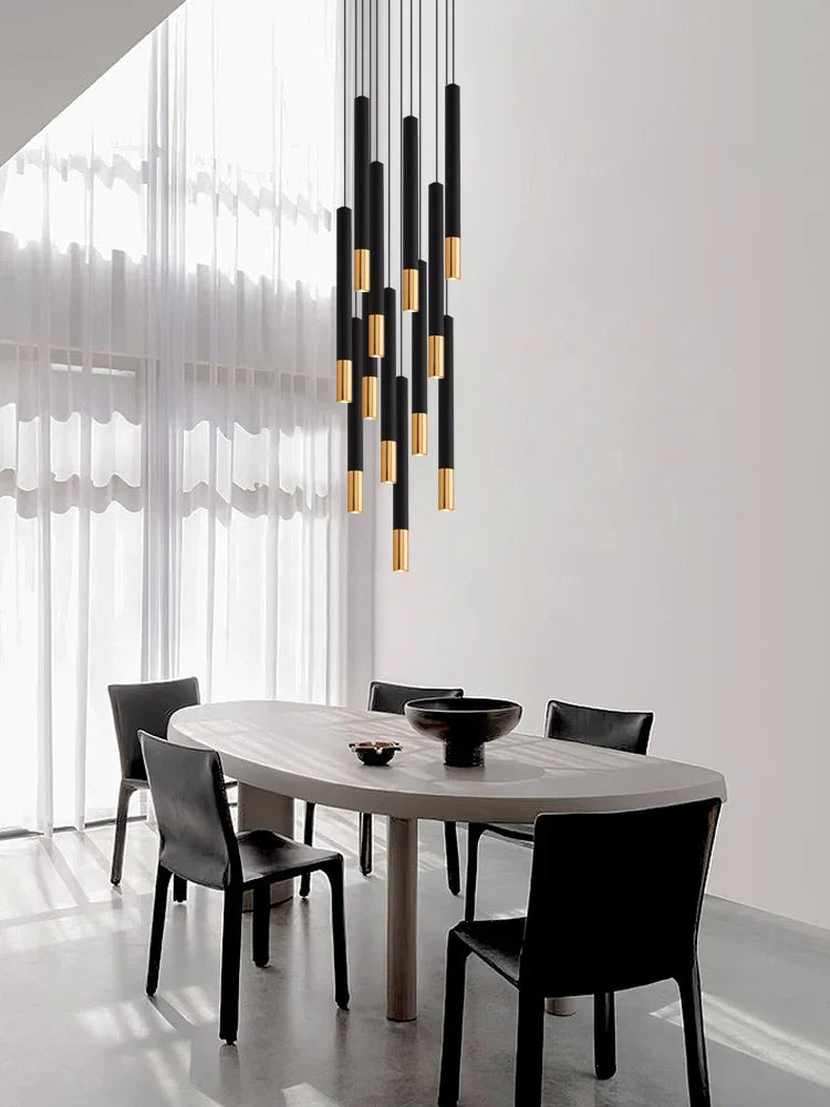 Lustre LED Tubulaire Premium pour Éclairage Intérieur de Restaurant