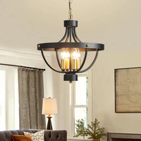 Lustre Suspendu en Fer Rustique Moderne