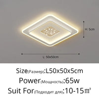 Plafond moderne à LEDs lampe pour chambre cuisine étude éclairage salon luminosité réglable Led plafonnier luminaire