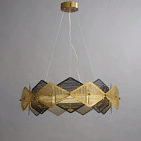 Lustre post-moderne en acier inoxydable avec lampe LED minimalist italienne.