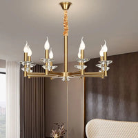 Lustre en cristal de style industriel européen rétro en fer