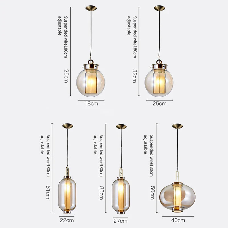 Suspension Verre Retro Modern - Intérieur