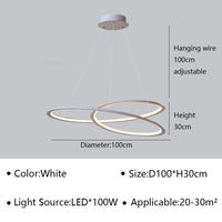 Lustre LED suspendu au design contemporain