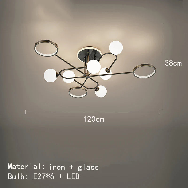 Lustre LED Moderne en Verre Suspendu - Livraison Directe