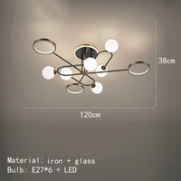 Lustre LED Moderne en Verre Suspendu - Livraison Directe