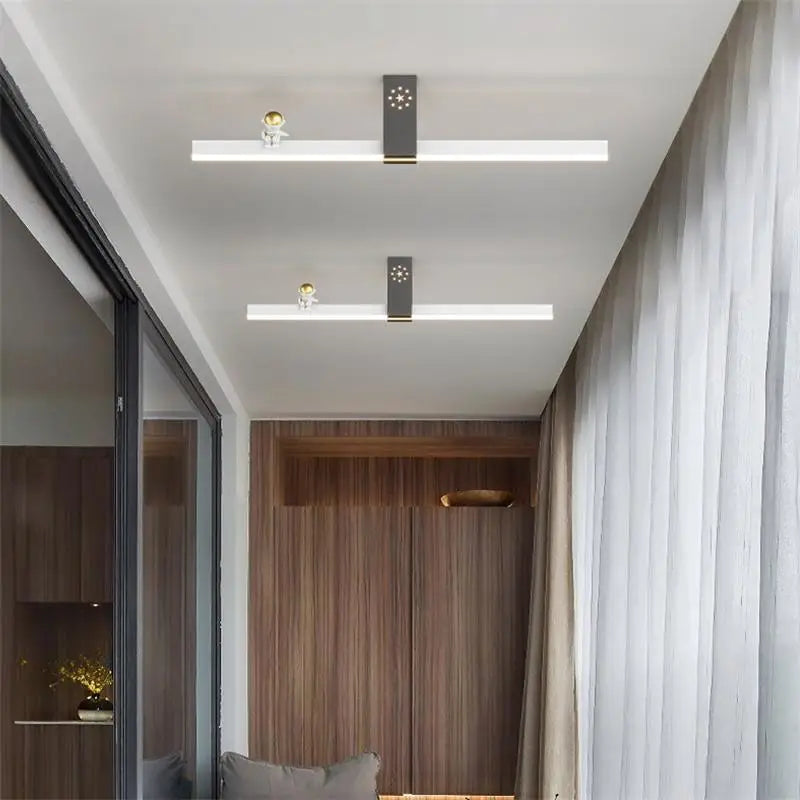 Lustre Nordique Minimaliste Bande LED Créative et Personnalisée