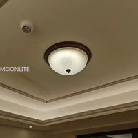 Plafonnier LUMIÈRE D'AMBIANCE LED rond or/noir/Bronze pour couloir salon cuisine