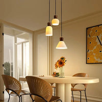 Luminaire Suspendu LED en Noyer Céramique Style Nordique Japonais iwhd