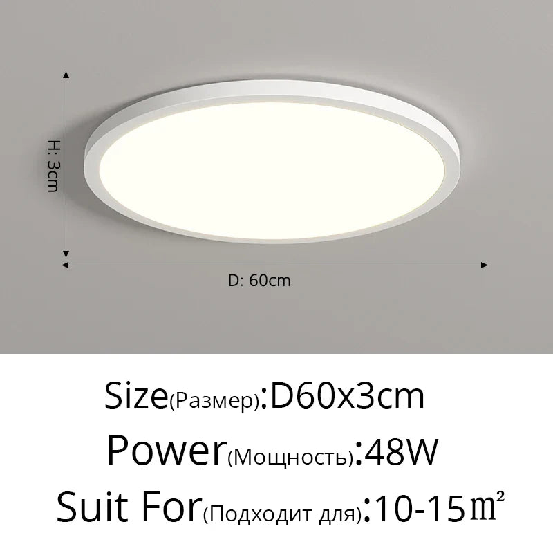 Plafonnier LED Ultra-mince Rectangulaire Minimaliste Scandinave Moderne en Acrylique