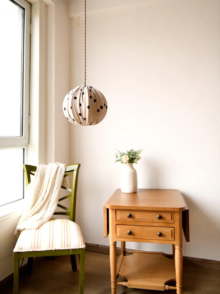Suspension nordique japonais wabi-sabi en tissu – Style rétro minimaliste
