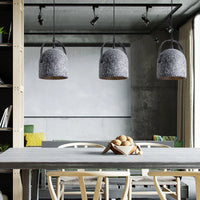 Suspension minimaliste en béton rétro avec éclairage LED innovant
