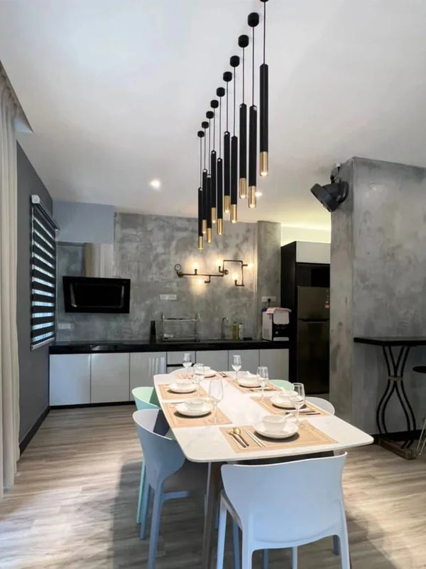 Lustre LED Tubulaire Premium pour Éclairage Intérieur de Restaurant