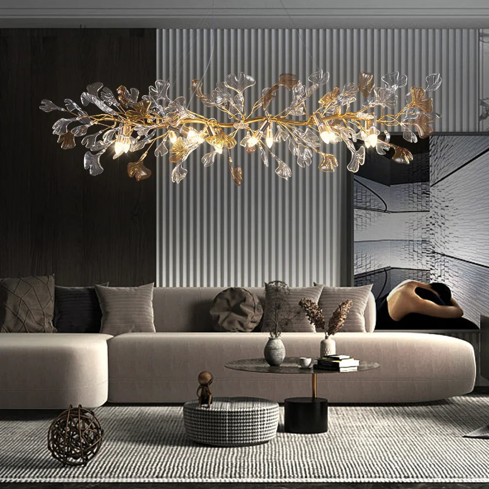 Lustre Nordique en Verre Émaillé : Suspension Luxueuse pour Hôtel, Salon et Chambre