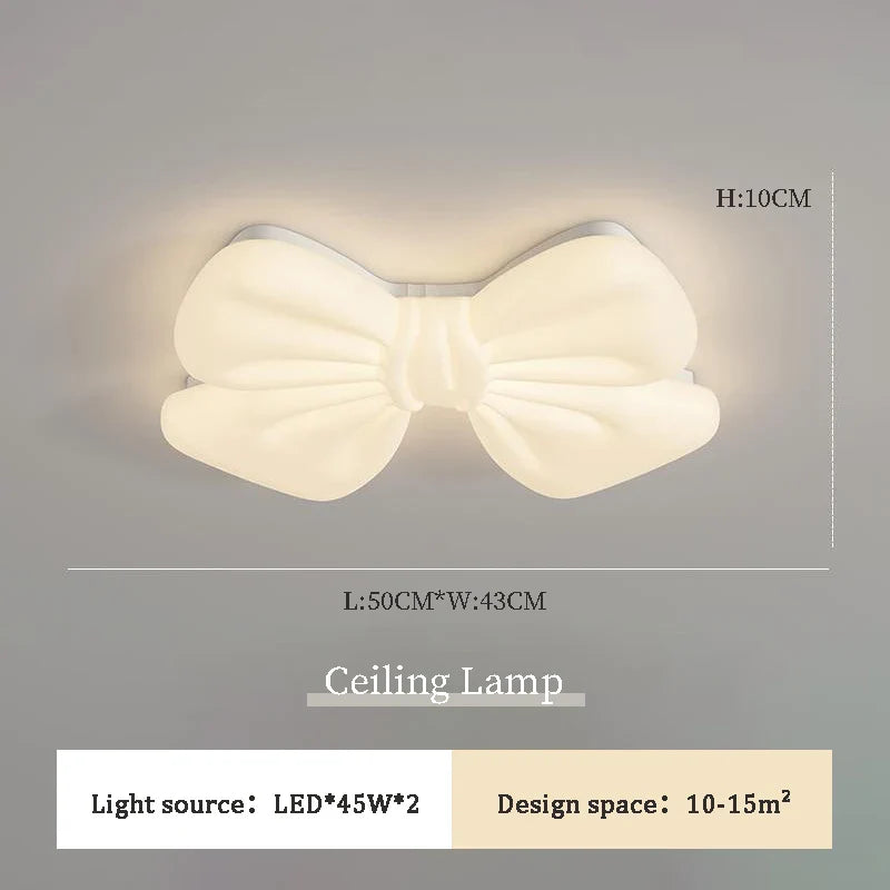 Plafonnier LED "Nœud Romantique" pour Petite Fille