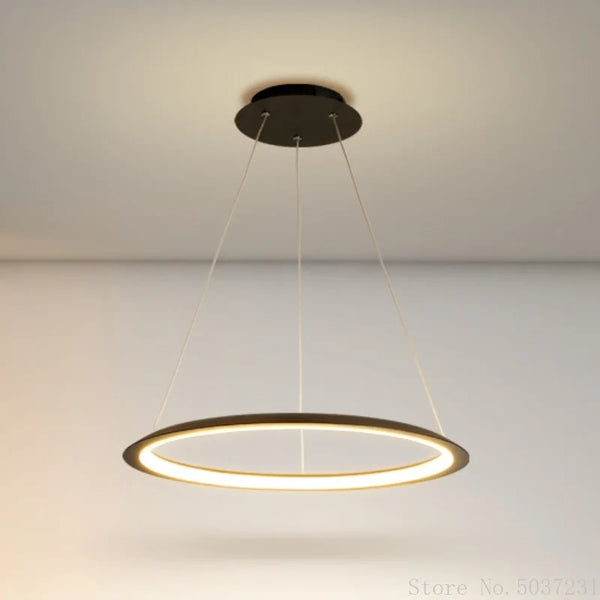 Lustre Led Nordique Minimaliste à Anneau Rond