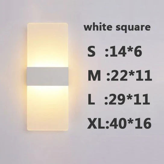 Applique Murale LED Design pour Chambre avec Effet Acrylique Elliptique