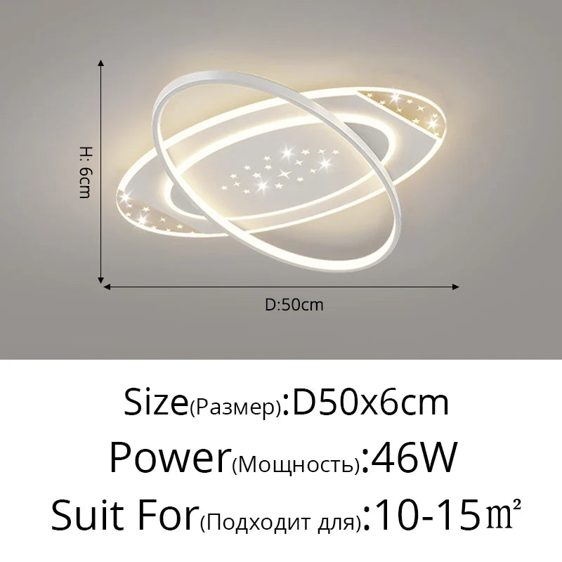 Plafonniers LED Modernes Encastrés - Style Nordique Minimaliste Étoilé