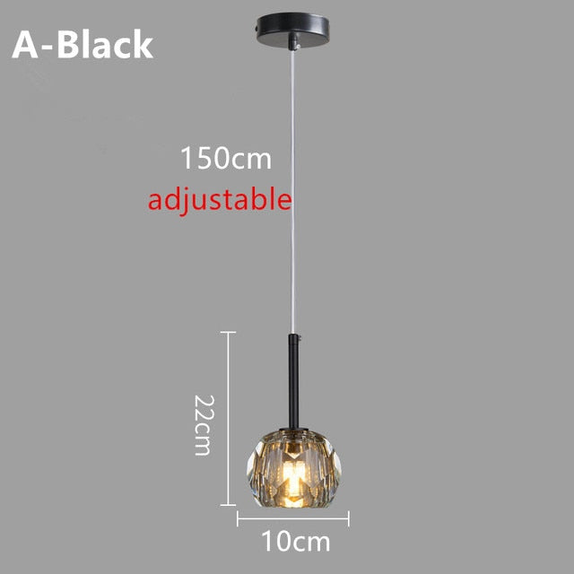 Suspension LED Luxe en Cristal Ansley