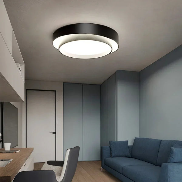 Plafonnier LED moderne circulaire avec télécommande - Marque XYZ