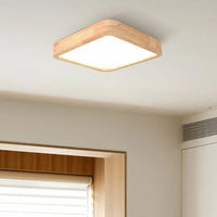 Plafonnier LED en bois Ultra-fin - Design nordique moderne