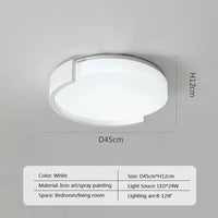 Plafonnier LED nordique rond pour chambre à coucher et salon
