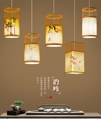Suspension nordique en bambou contemporain