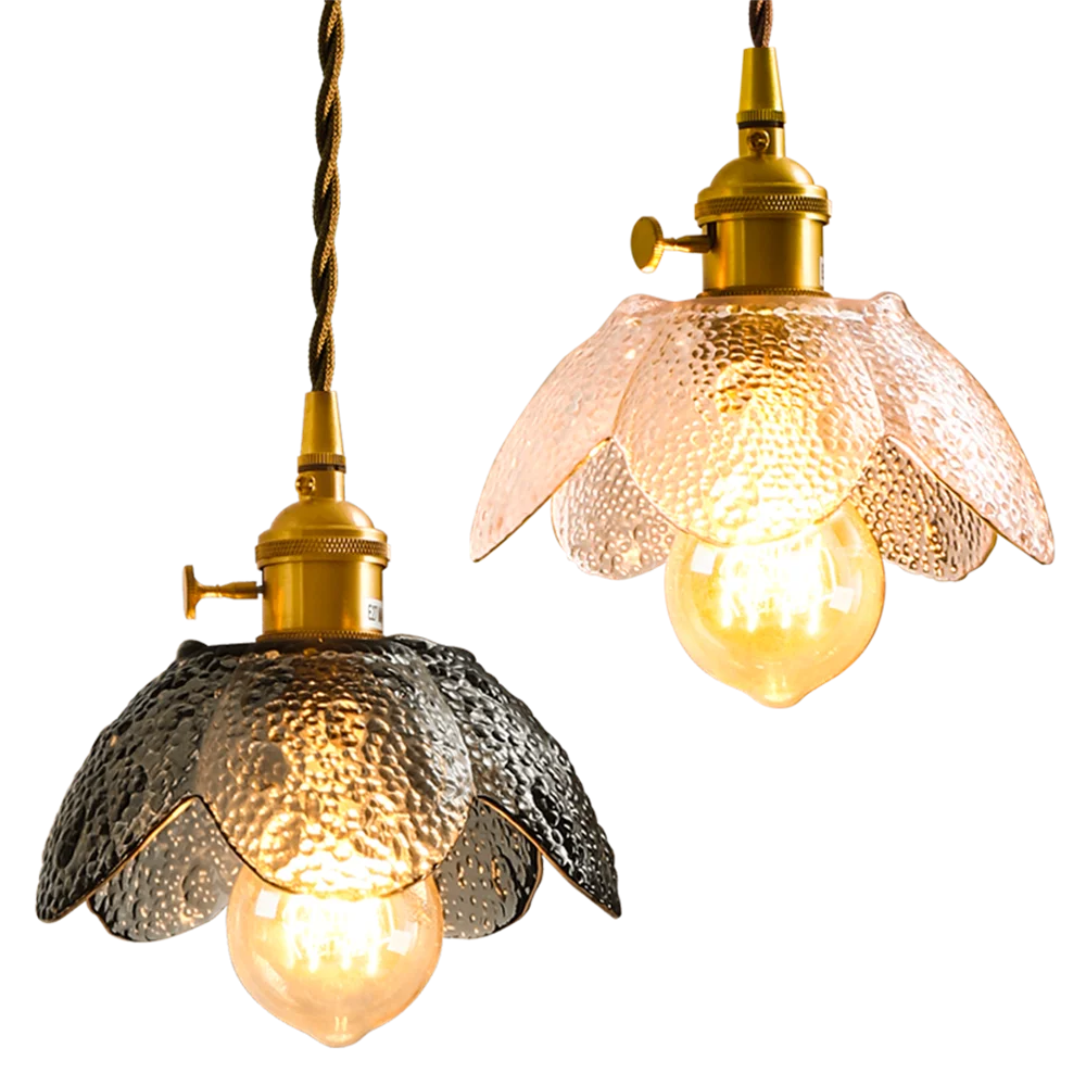 Suspension LED en laiton et verre - Design Nordique Moderne et Antique