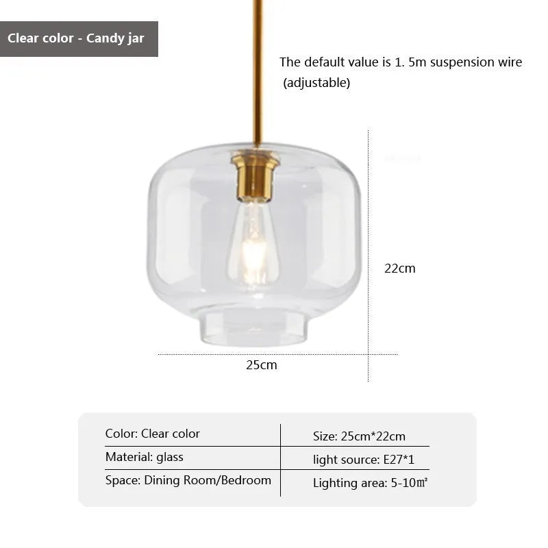 Suspension LED en verre au design nordique minimaliste - Élégance Scandinave
