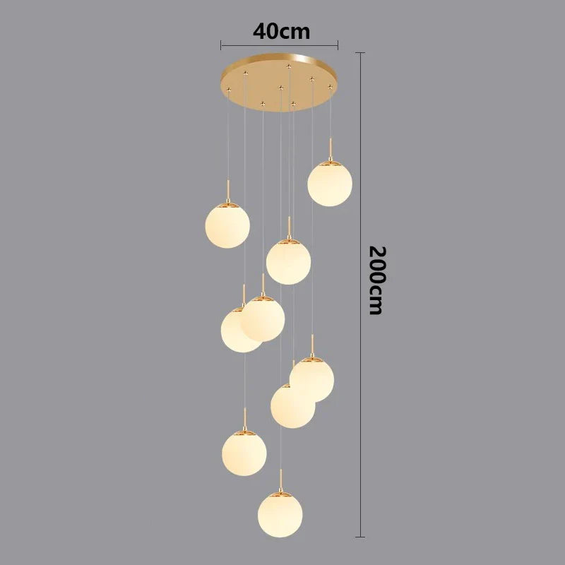 Suspension luminaire nordique pour éclairer l'intérieur de votre escalier.