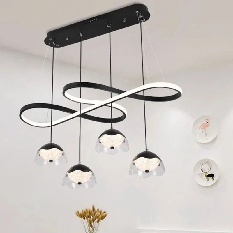 Lustre LED moderne pour éclairage intérieur suspendu