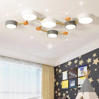 Plafonnier LED en bois : design nordique moderne