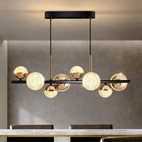 Lustre Moderne en Verre LED pour Déco Intérieure