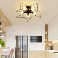 Lustre Cuivre Moderne et Minimaliste avec Étoile LED