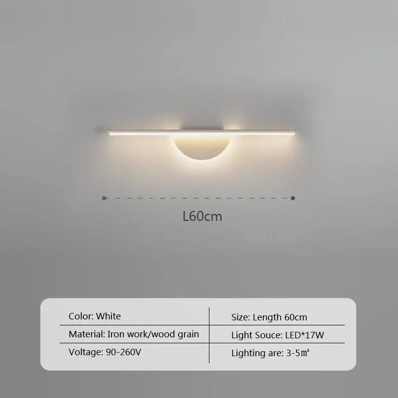 Applique murale nordique minimaliste LED - Longueur élégante