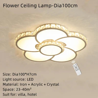 Plafonnier LED Fleur Chaude Romantique - Design Moderne et Éclairage Décoratif
