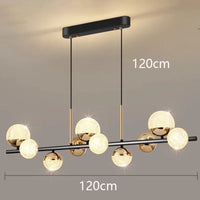 Lustre Moderne en Verre LED pour Déco Intérieure