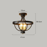 Lustre Géométrique Moderne de Ferme - Éclairage Suspendu Rustique