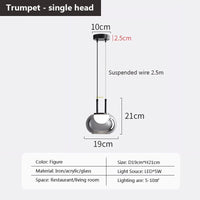 Suspension LED en verre au design nordique minimaliste - Luminairia