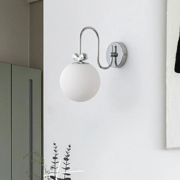 Applique murale Bauhaus Bowknot en verre LED - Chrome Blanc
