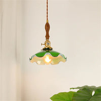 Suspension Loft en Cuivre et Verre Vintage