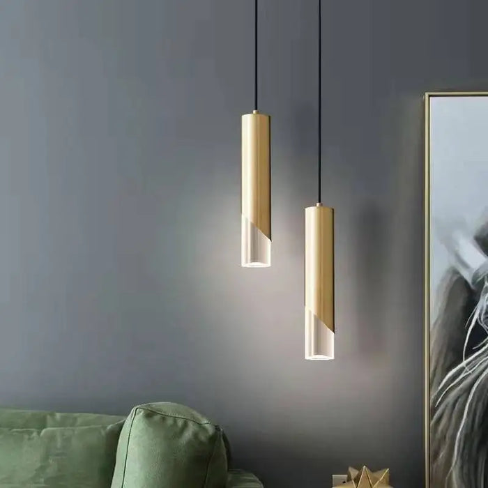 Lustre LED Minimaliste Luxueux en Fer et Cristal