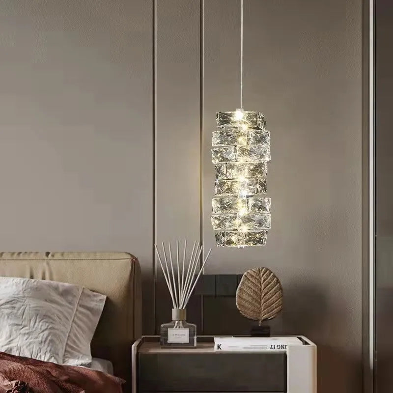 Lustre Led cristal K9 de luxeuspendu