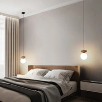 Plafonnier LED "Naturel Nordique" avec Abat-jour en Verre