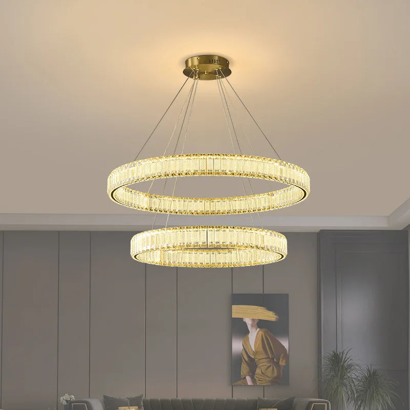 Lustre LED en cristal fantaisie : Lumière suspendue modern.